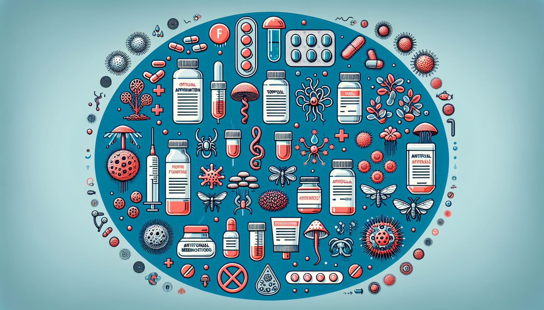 Image depicting various antifungal medications